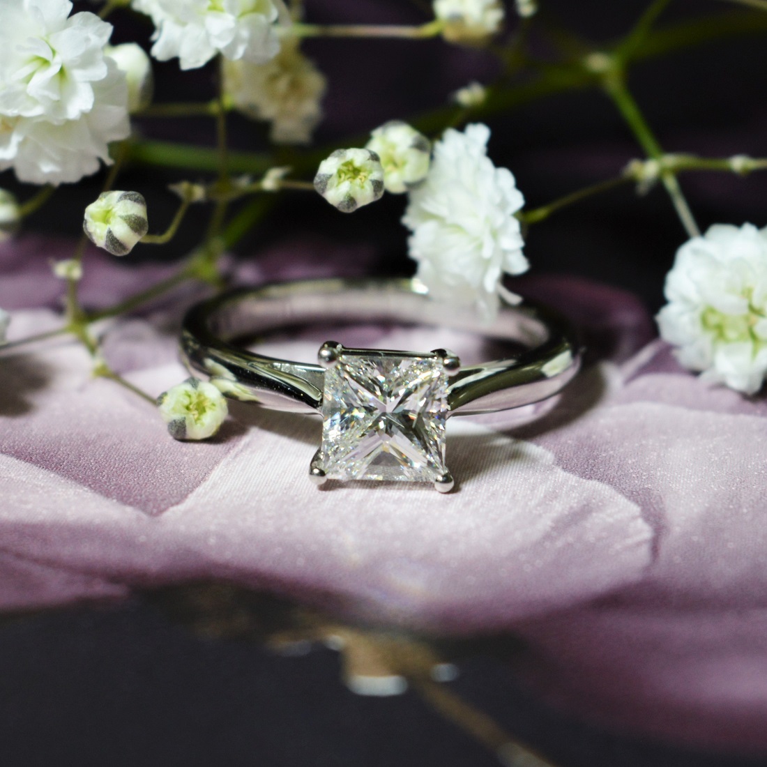 princess cut diamond engagement ring hancocks jewellers manchester
